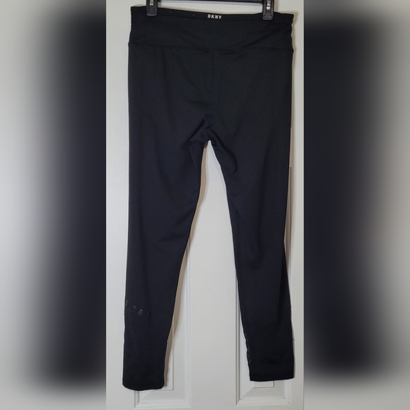 DKNY Sports Woman's High Waist Compressed Mesh Legging Black XL - Picture 3 of 14